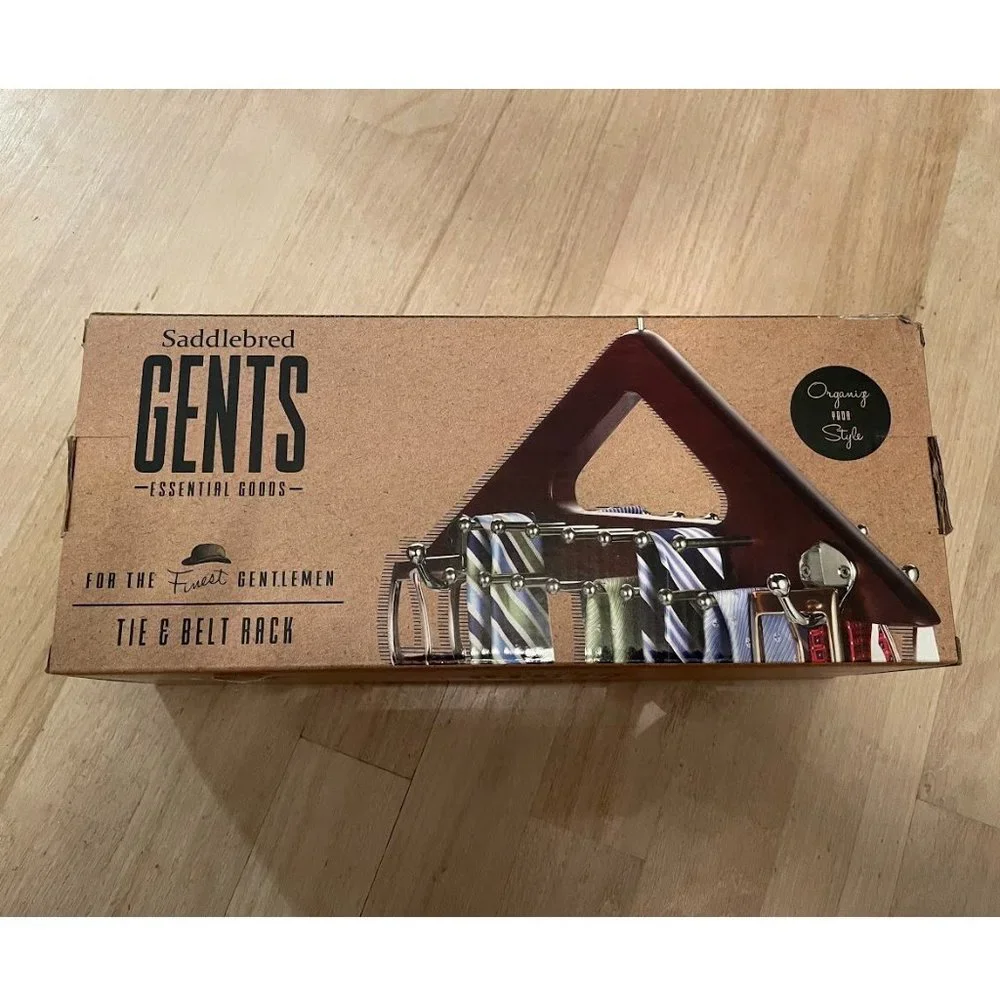 NIB Saddlebred Gents Tie & Belt Rack